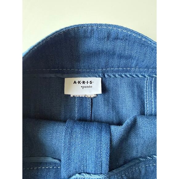 Vintage AKRIS punto denim skirt- Size US 10 - Picture 2 of 4